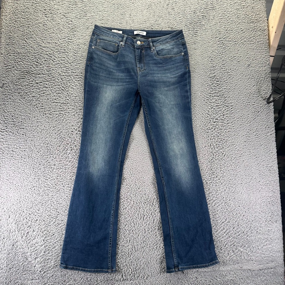 Vigoss Jagger Jeans Womens 30x32 Blue Cotton Denim Bootcut Faded Workwear Travel